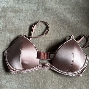 Fleur du Mal new silk bras, blush color